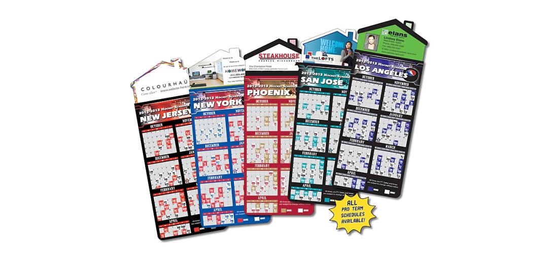 Hockey Schedules Magna-Card House Shape Magnet  (3.5x9)