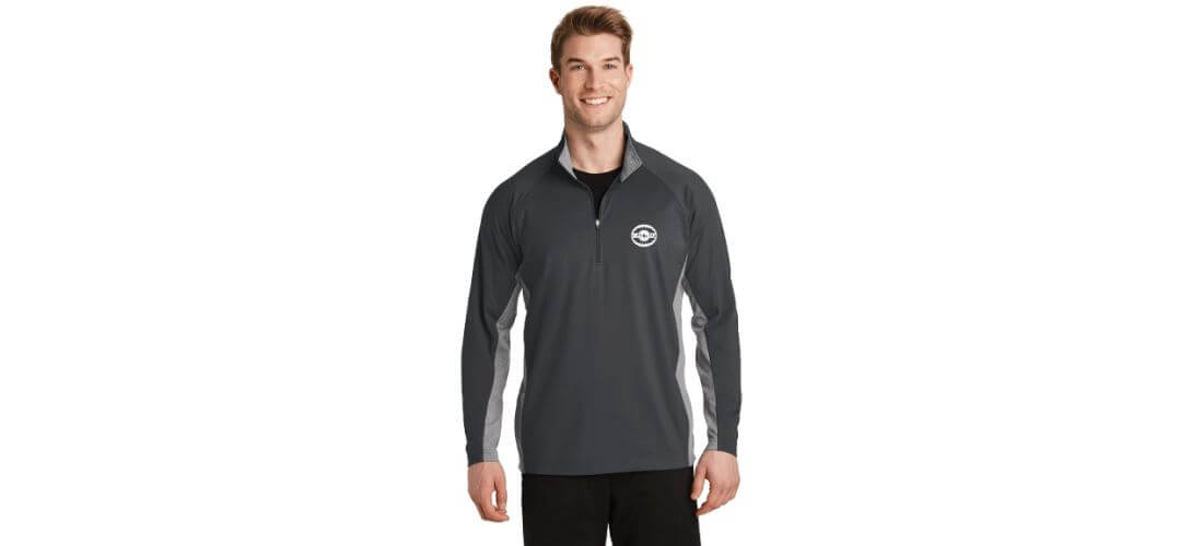 Stretch Contrast 1/2-Zip Pullover Sweatshirt - Sport-Tek® Mens Sport-Wick® 