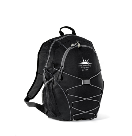 Embroidered Computer Backpack Black