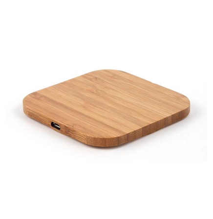 Bamboo square wireless charger