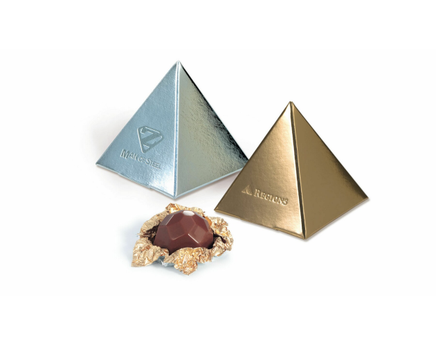 Pyramid w/ 1 Belgian Chocolate Hazelnut Truffle