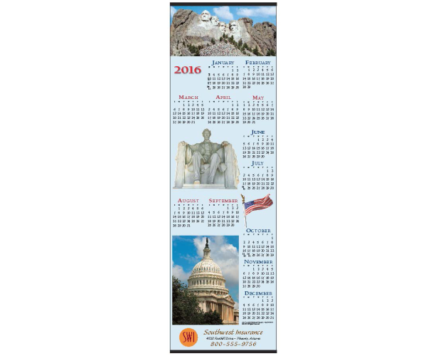 Patriotic Scroll Calendar