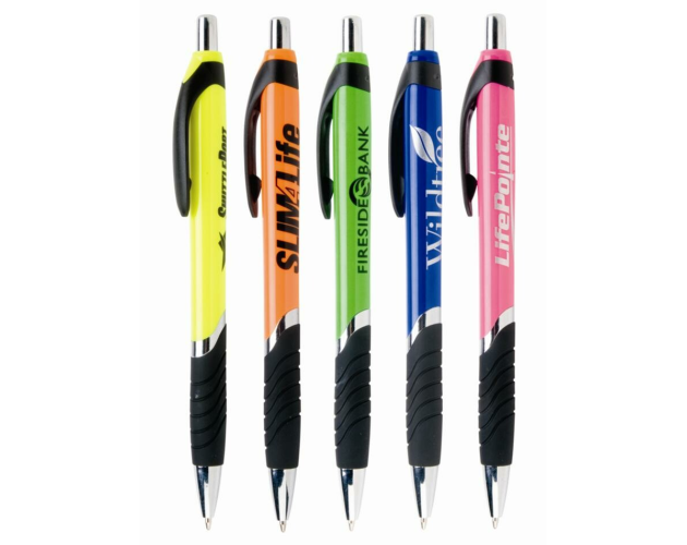 Calypso™ Retractable Neon Color Plastic Pen