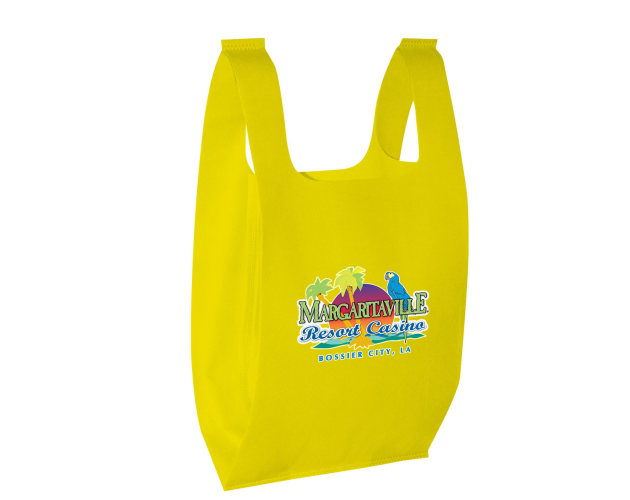 Recession Buster Non-Woven T-Shirt Bag w/Full Color (13"x7"x22") - Color Evolution