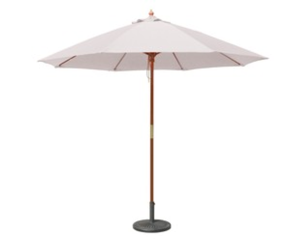 9' Round Wood Umbrella with 8 Ribs, Blank