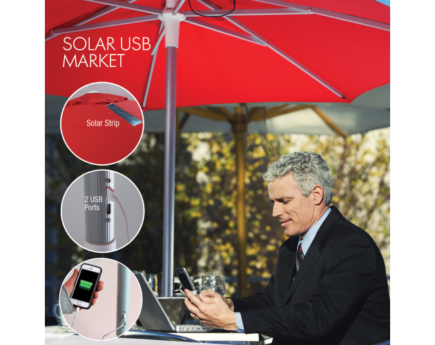 Solar USB Market Umbrella