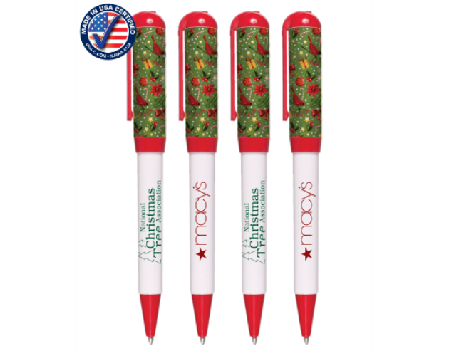 Certified USA Made, Holiday "Euro Style" Twister Pen