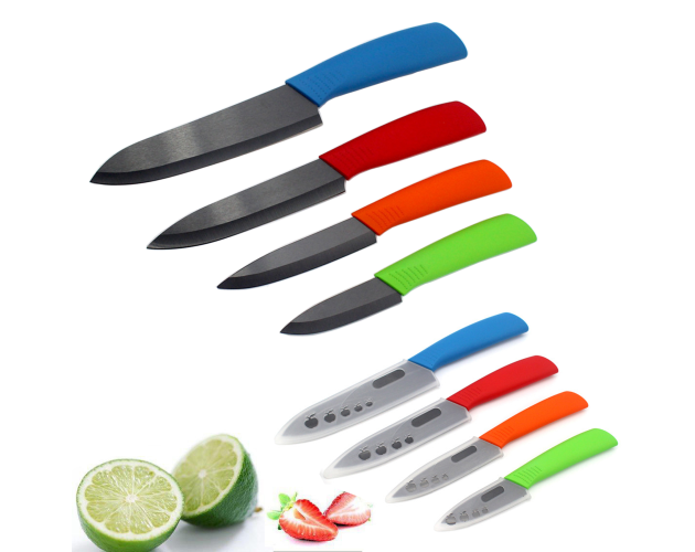 5" Color Sharp Ceramic Chef's Kitchen Knife with Laser Etching Logo