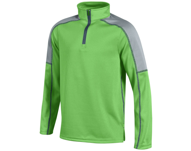 Under Armour Youth Proven Colorblock 1/4 Zip Mock Pullover - Poison Green