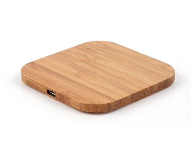 Bamboo square wireless charger