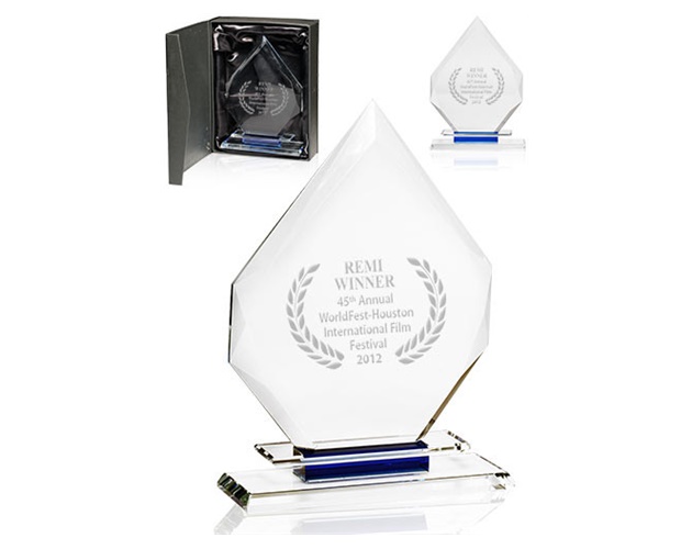 Blue Accent Crystal Recognition Awards