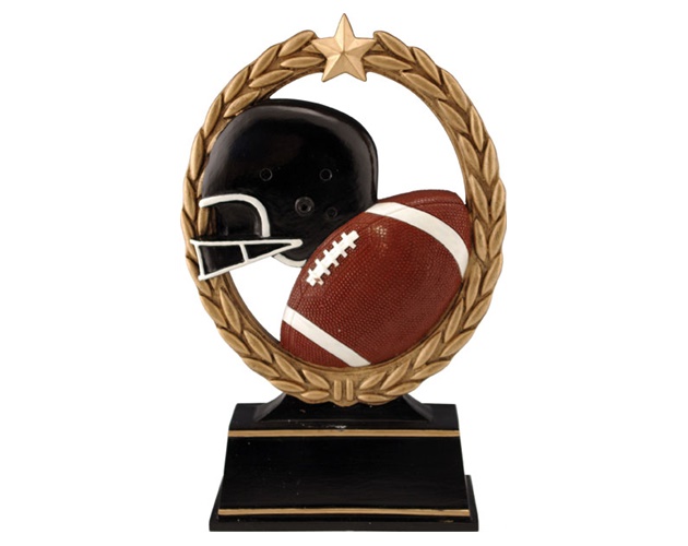 6.5 Negative Space Football Trophy
