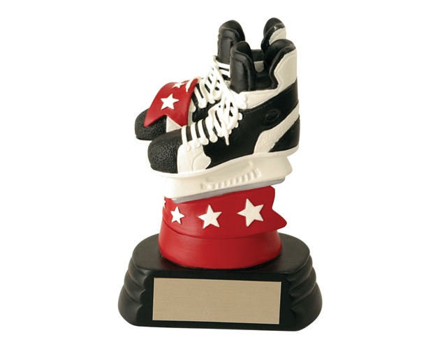 5.25 All Star Hockey Skates On Ribbon Trophy