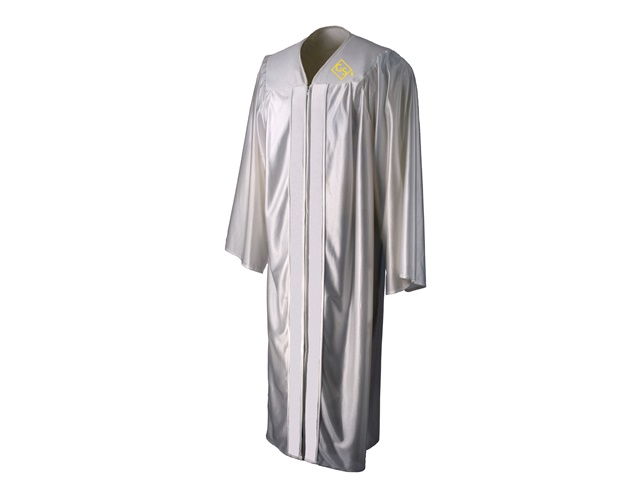 Shiny Fabric - Graduation Gown - With Embroidery - Adult/Teen Sizes