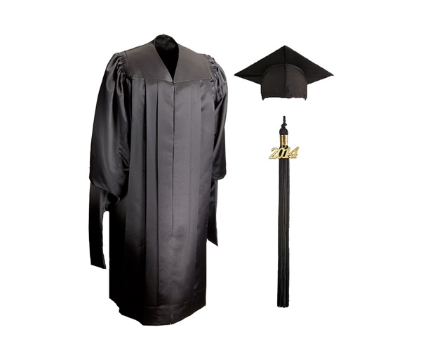Masters Graduation Cap & Gown - Deluxe (Standard) - Dull Shine Fabric