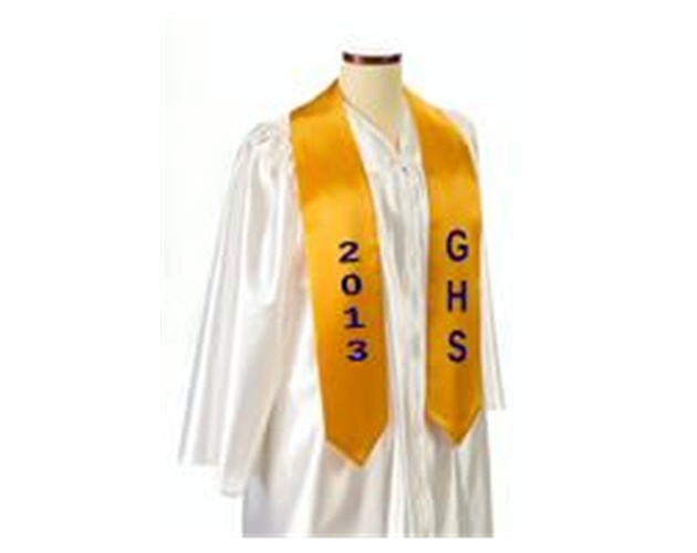 Custom 60" Graduation Sash - Gold