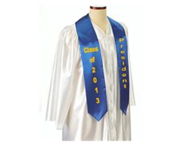 Custom 72" Graduation Sash - Royal Blue