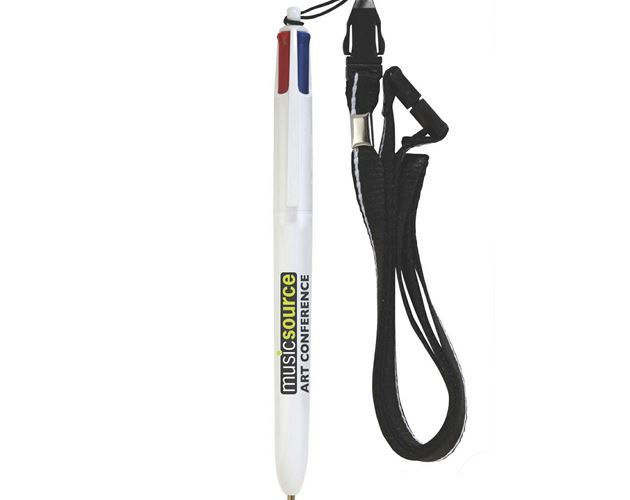 BIC® 4-Color™ Pen w/ Lanyard