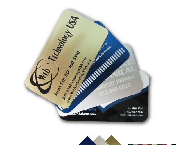 3.5" x 2" Aluminum Business / Membership card with an epoxy screen printed imprint. Made in the USA.