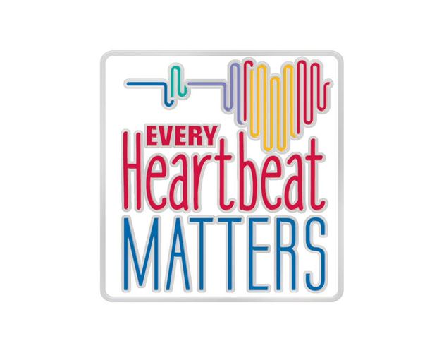 Every Heartbeat Matters Women's Heart-Health Awareness Lapel Pin & Presentation Card