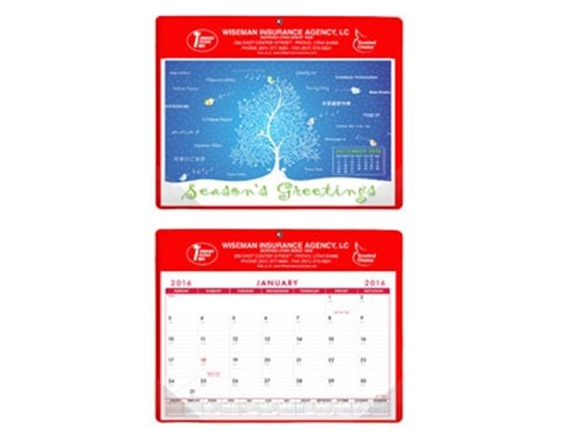 Calendar Doodle Pad w/ Metal Hanging Grommet & Greeting Page - Stock Colors