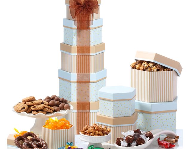 Celebration Gift Tower with Sweets Nuts and Chocolates