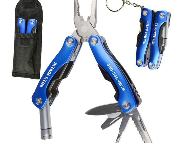 6-in-1 Multi-Tool W/ Flashlight, Pliers, Knife and Screwdriver Key Chain
