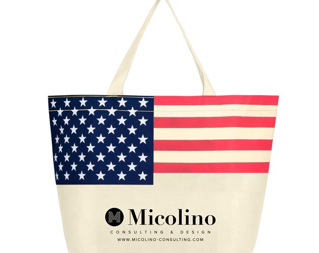 Non-Woven American Flag Tote Bag