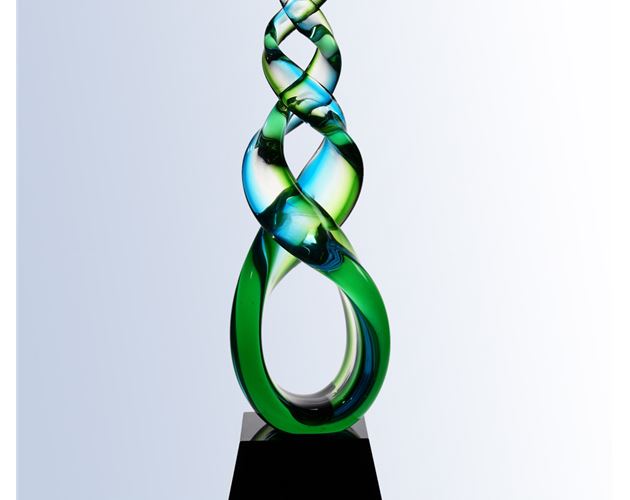 Allegiance Art Glass Award 11 3/4"H
