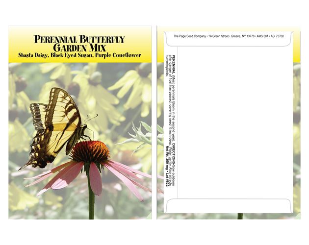 Standard Series Butterfly Seed Packet - Digital Print /Packet Back Imprint