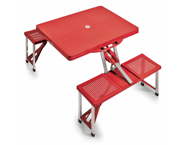 Portable Folding Picnic Table w/ Four Integrated Seats