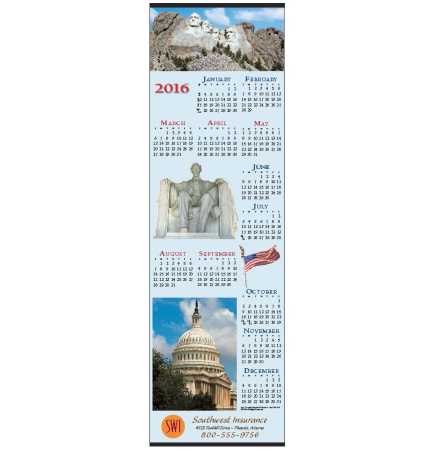 Patriotic Scroll Calendar