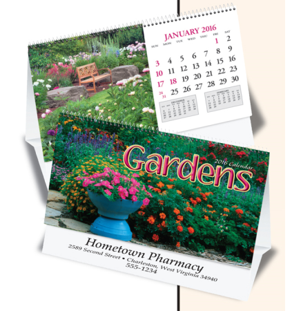 Gardens Desk Tent Calendar