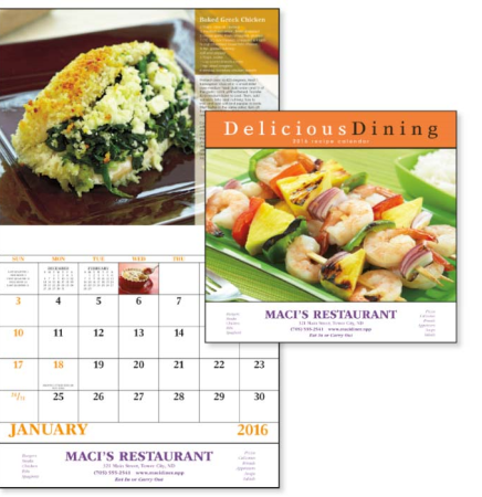 GoodValue Delicious Dining Stapled 13 Month Appointment Calendar
