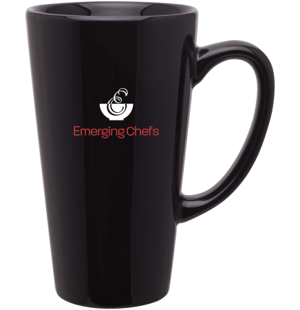 16 Oz. Black Tall Latte Mug