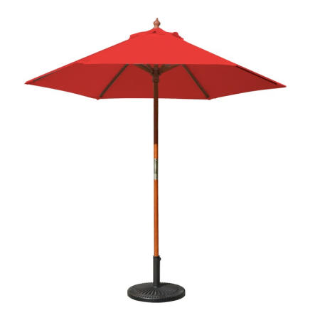 7' Round Wood Umbrella with 6 Ribs, Blank
