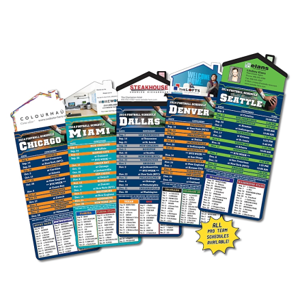 Football Schedules Magna-Card House Shaped Magnet  (3.5x9)