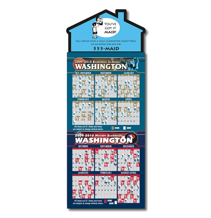 Basketball/Hockey Schedules  Magna-Card House Shape Magnet  (3.5x9)