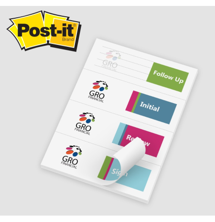 Post-it® Notes as Custom Printed Page Markers - 2 Color