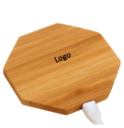 Wooden octagonal phone wireless charger