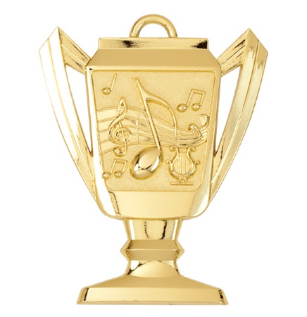Music Cup Medal - Antique Bronze Awards