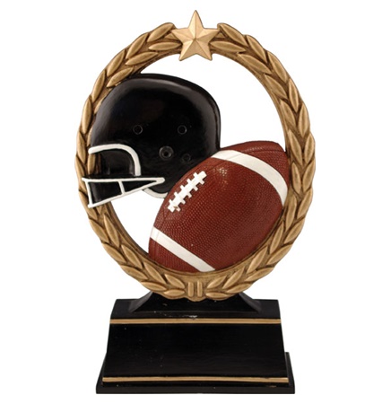 6.5 Negative Space Football Trophy