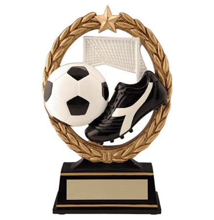 7.5 Negative Space Soccer Trophy