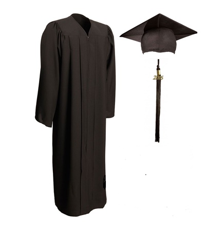 Recycled Fabric - Graduation Cap, Gown, & 1-Color Tassel - Adult/Teen Sizes