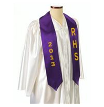 Custom 60" Graduation Sash - Purple