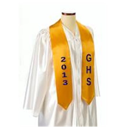 Custom 60" Graduation Sash - Gold