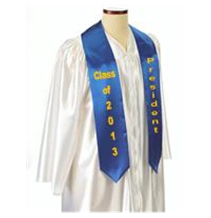 Custom 72" Graduation Sash - Royal Blue