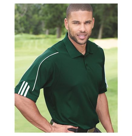 Adidas Golf Climalite 3-Stripe Cuff Sport Shirt