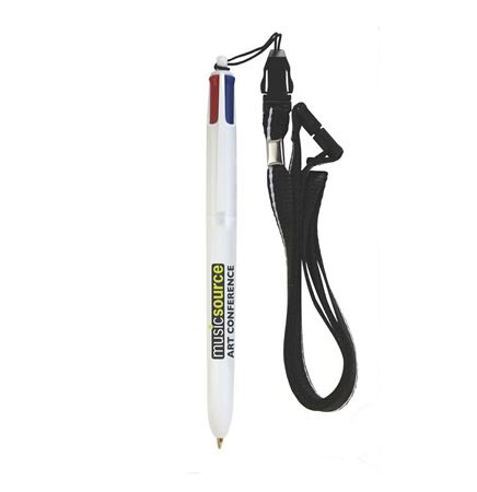 BIC® 4-Color™ Pen w/ Lanyard