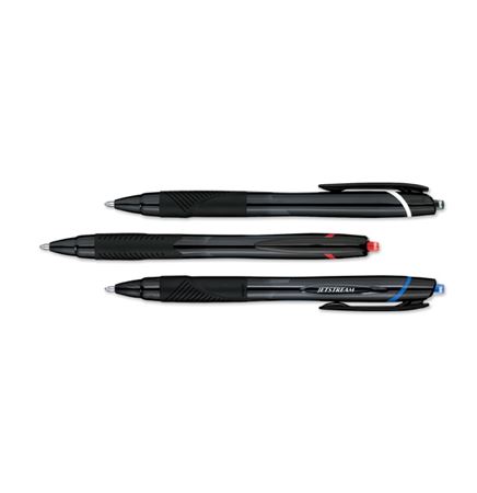Uni Ball JetStream Sport Retractable Rollerball Pen w/ Textured Grip WITBLACK,BLUE,REDINK